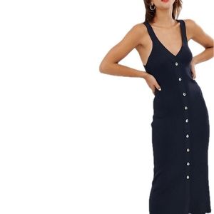 &Other Stories pooka shell button midi dress size M/6